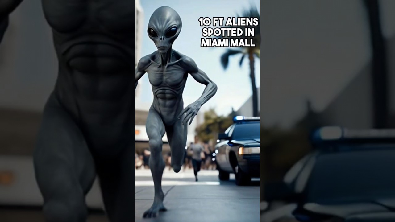 10 ft Aliens Spotted In Miami Mall #shorts