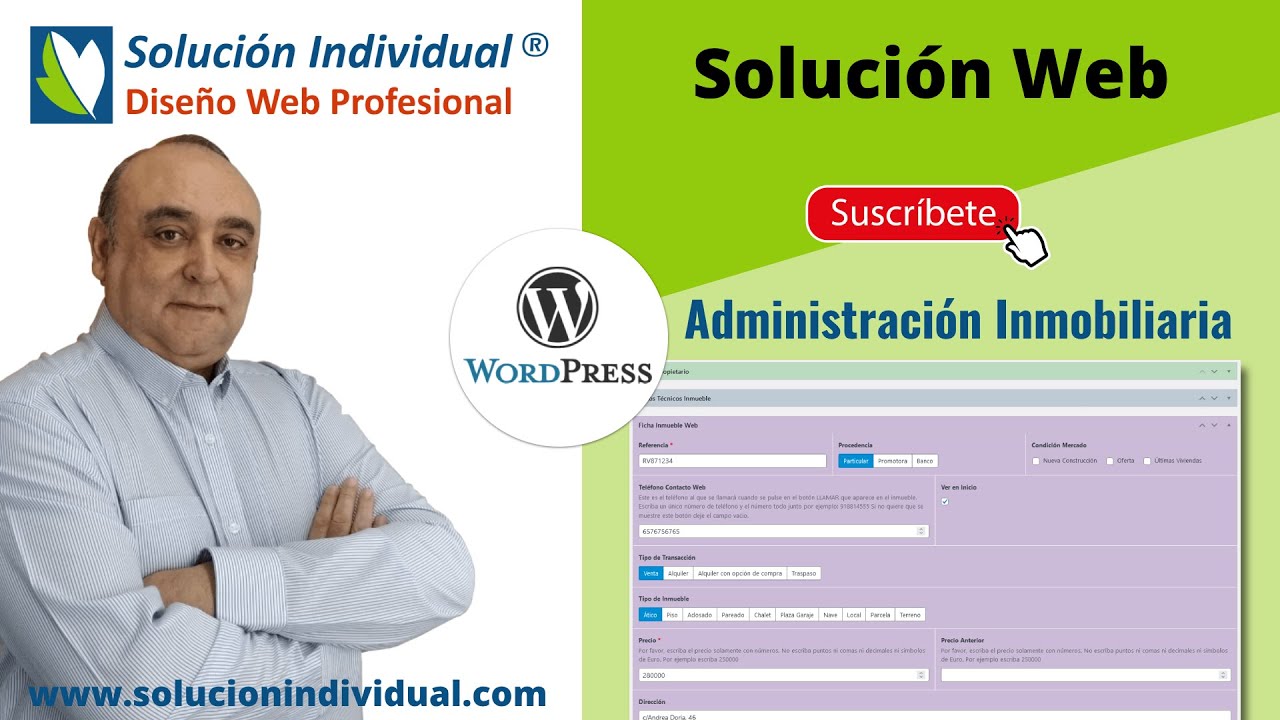 Administraci&oacute;n de la Soluci&oacute;n Web para Gestion Inmobiliaria con Wordpress en Alcal&aacute; de Henares.