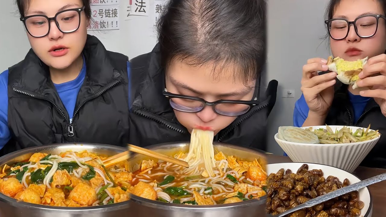 EATING SO MUCH WITH HOT FOOD CHALLENGE, ASMR & MUKBANG WITH SOUND 