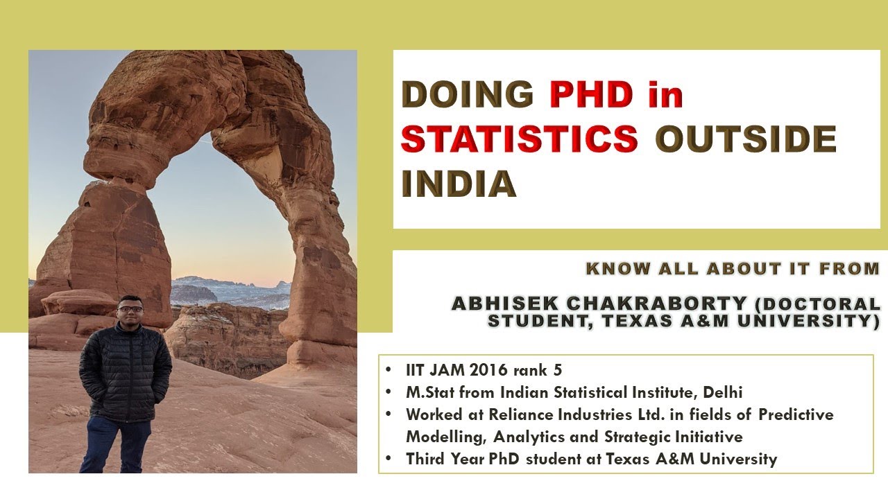 DOING PHD in STATISTICS OUTSIDE INDIA #PhD #Statistics #OutsideIndia#TexasAM