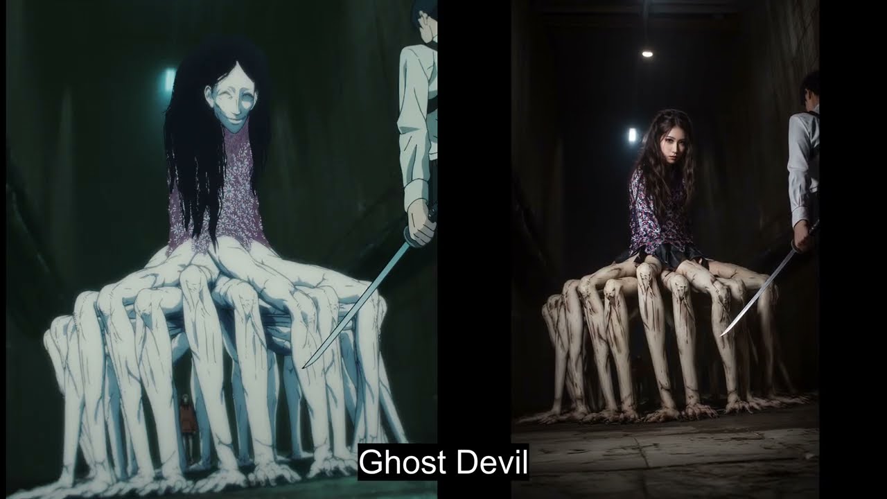 Chainsaw man character in real life live action cosplay - computer generated ai