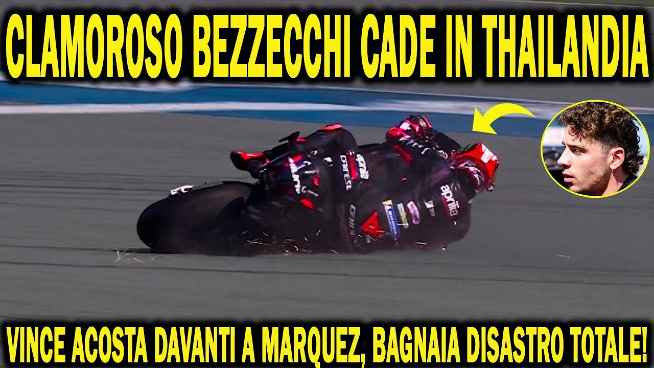 ULTIMA ORA! Bezzecchi CADUTO al comando Marquez PENALIZZATO e Bagnaia NONO: Vince Acosta a 21 anni!