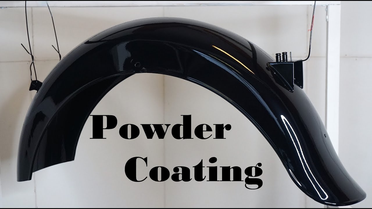 Powder Coating Motorcycle Parts At Home DIY // MOTO GUZZI Rear Fender in Jet Black
