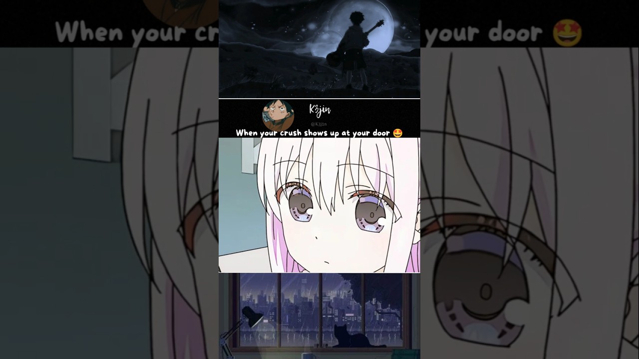 Crush shows up at your door 🤭 | #anime #inexpressivekashiwadandexpressiveoota #animelife #animeedit