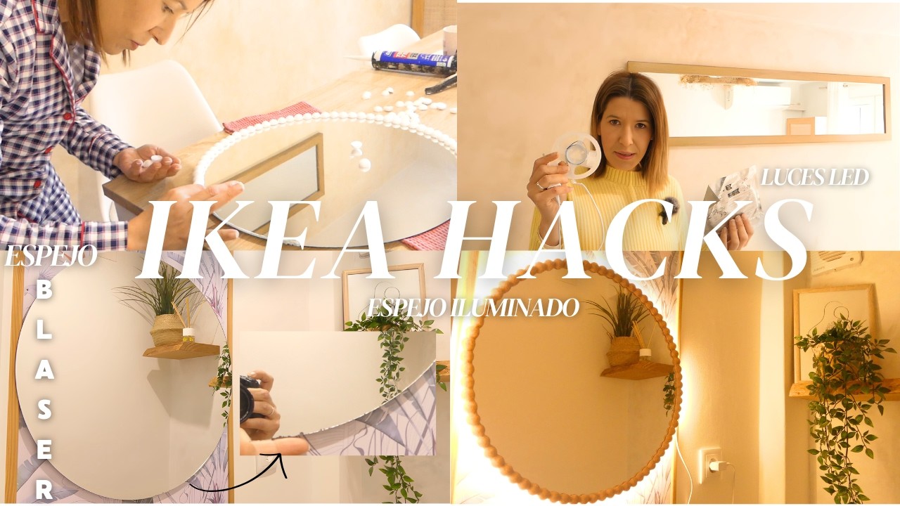 IKEA Hacks: Espejo Retroiluminado para Baños Pequeños 😍 Cambio Radical LOW COST 🫶🏻🏡