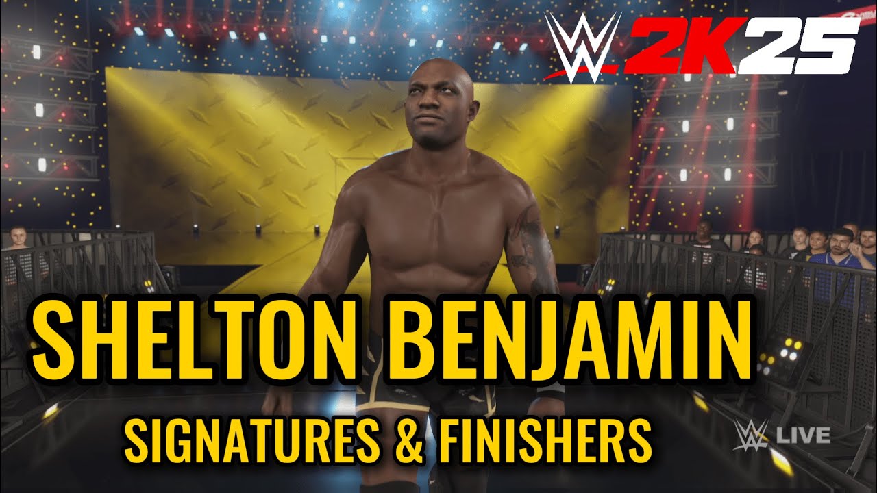 WWE 2K25 Shelton Benjamin (Creation) Signature and Finisher Moves (Gameplay)