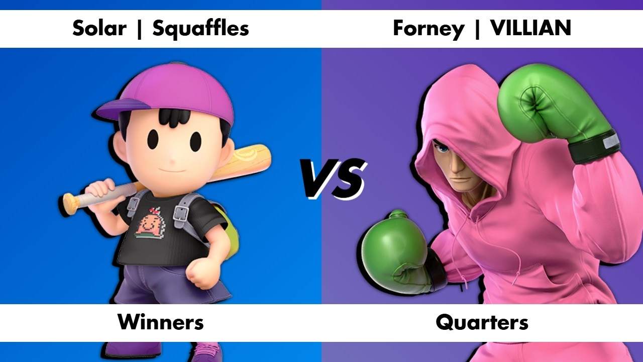 Battle At The Boro FINAL BRACKET - Squaffles (Ness) Vs. Villian (Little Mac)