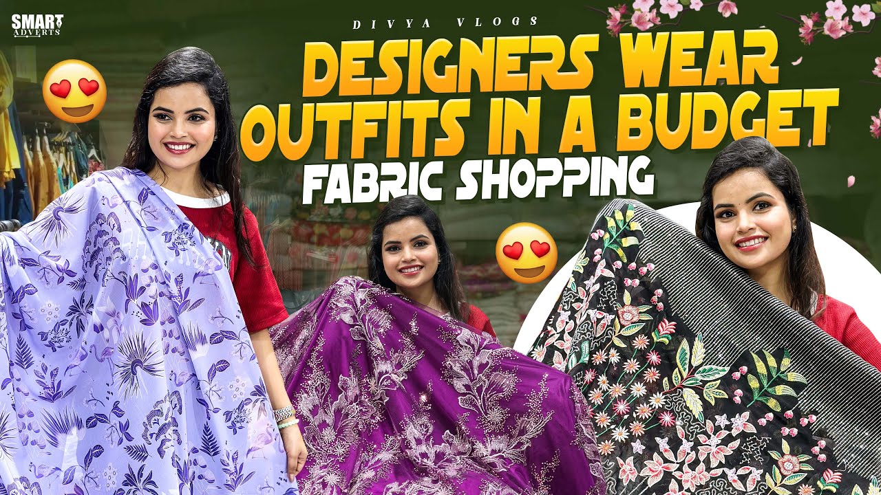 Designers Wear Fabrics On a Budget| Fabric Shopping At Noor Nagar |Party Wear Collection|Divya Vlogs