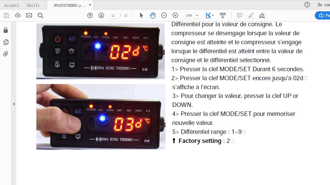 HWA SUNG THERMO MODEL HS700ES