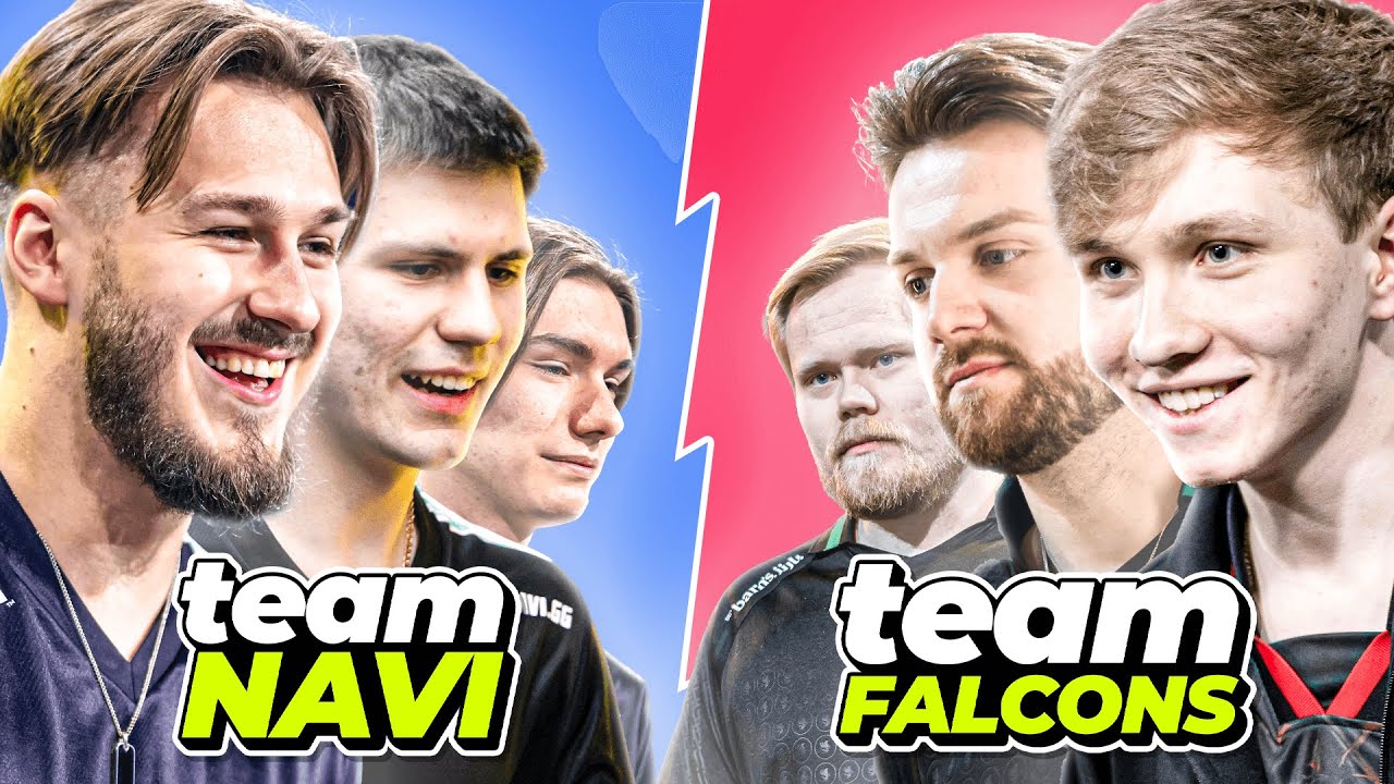 Team NAVI vs Team FALCONS on FACEIT with Utility Guide, Multi POV and Voice Comms (Mirage)