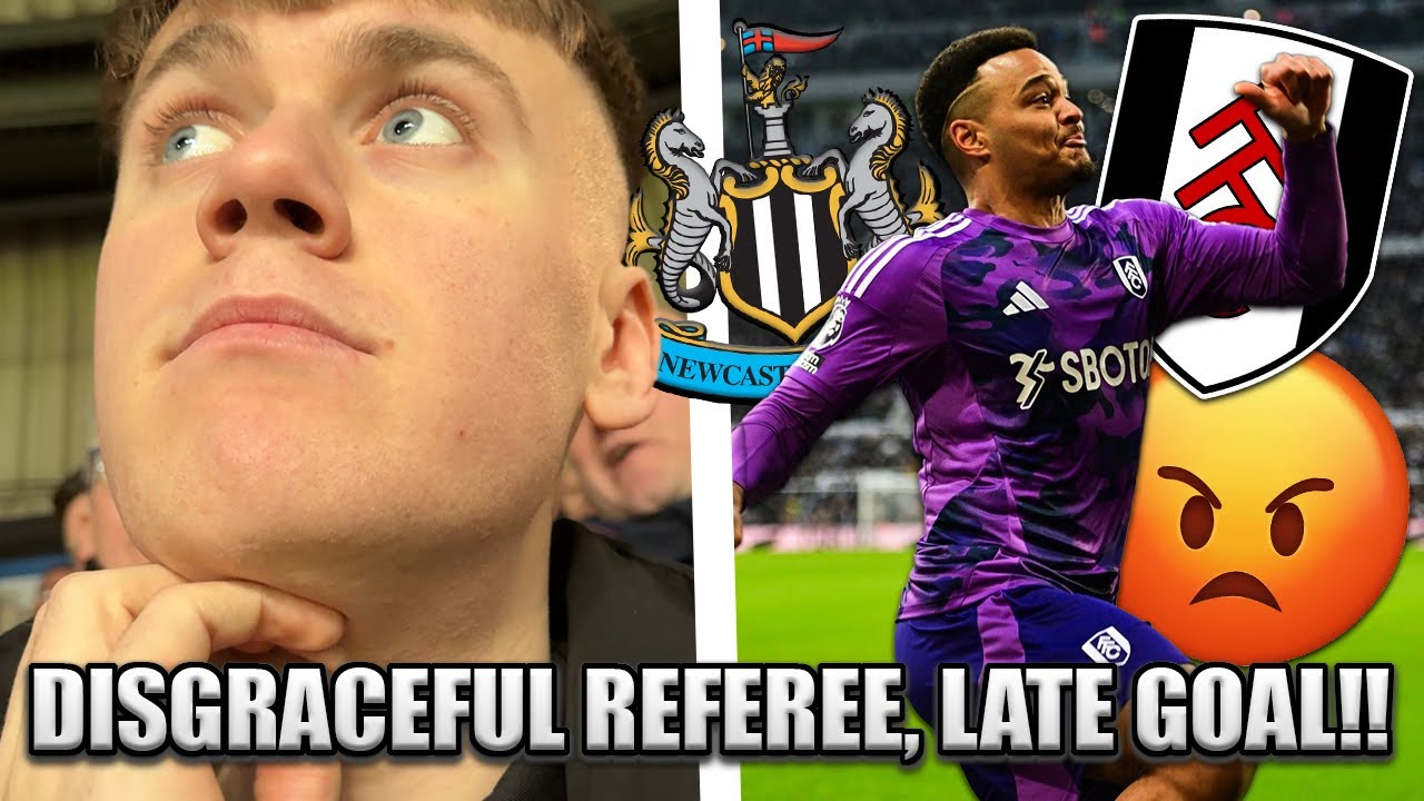 *DISGRACEFUL REFEREE, LATE GOAL!!* NEWCASTLE VS FULHAM VLOG! 1-2