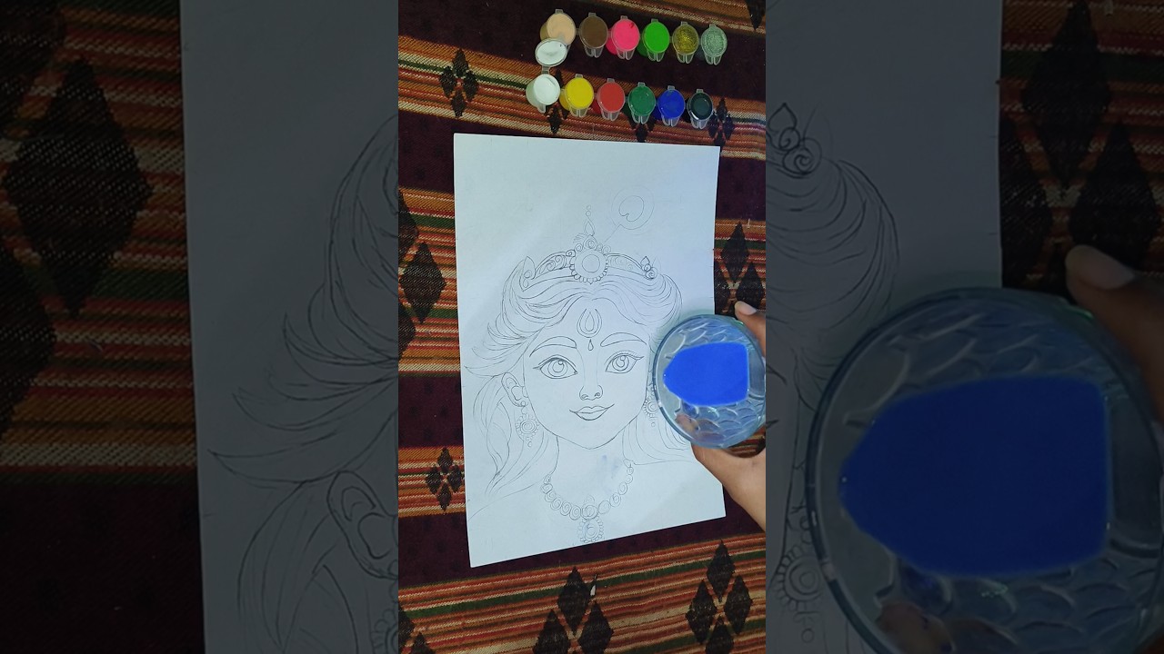 How to Make Easy krishna Drawing | Easy krishna Drawing | Radha Rani drawing | #shorts #drawing