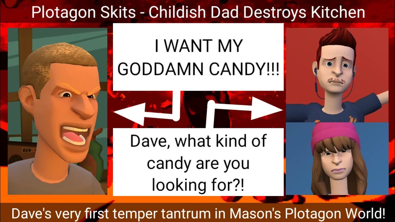 Plotagon Skits - Childish Dad Destroys Kitchen