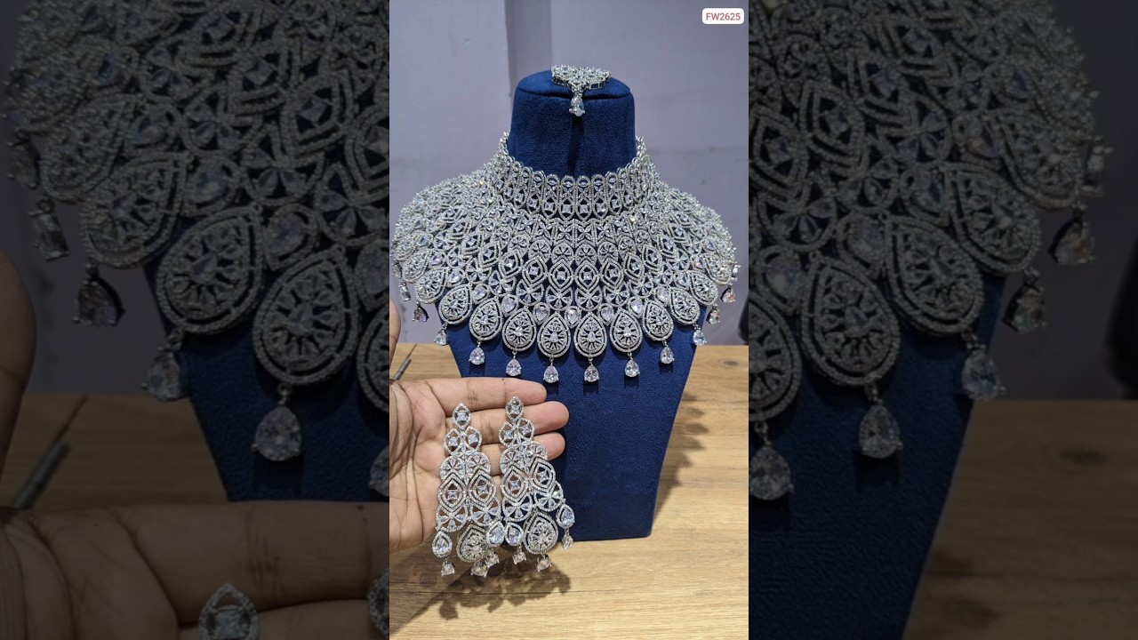 Original ad American diamond stone's necklace set ✨️#shorts​ #diamond​#youtubeshorts​#fashion​