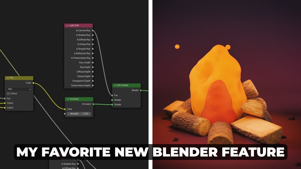 ЛУЧШАЯ НОВАЯ функция Blender 3D + Учебник по стилизованному огню