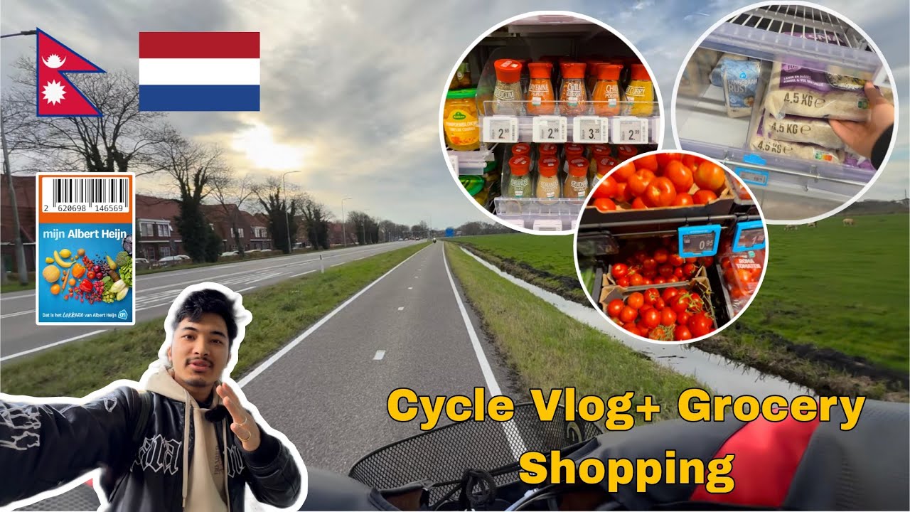Cycle Vlog + Grocery Prices in the Netherlands 🇳🇱😳 | Albert Heijn Shopping