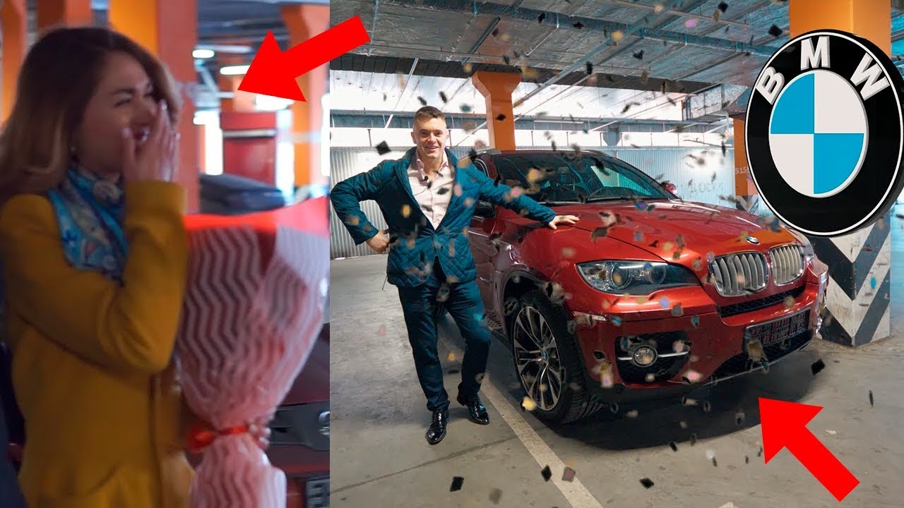ОНА ЗАПЛАКАЛА ОТ ТАКОГО ПОДАРКА! ОБМАНУЛ И ПОДАРИЛ BMW X6!