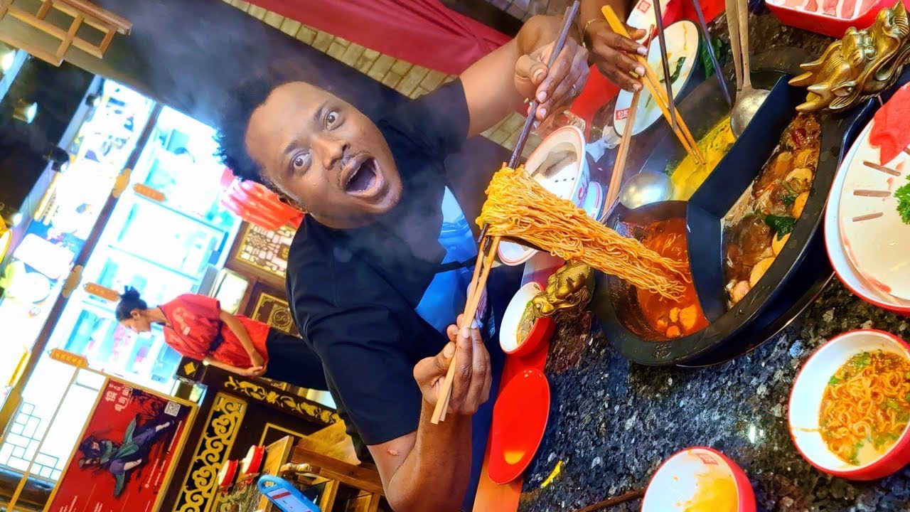 Trying Chinese Hotpot for the First Time! 🇨🇳 My Honest Reaction