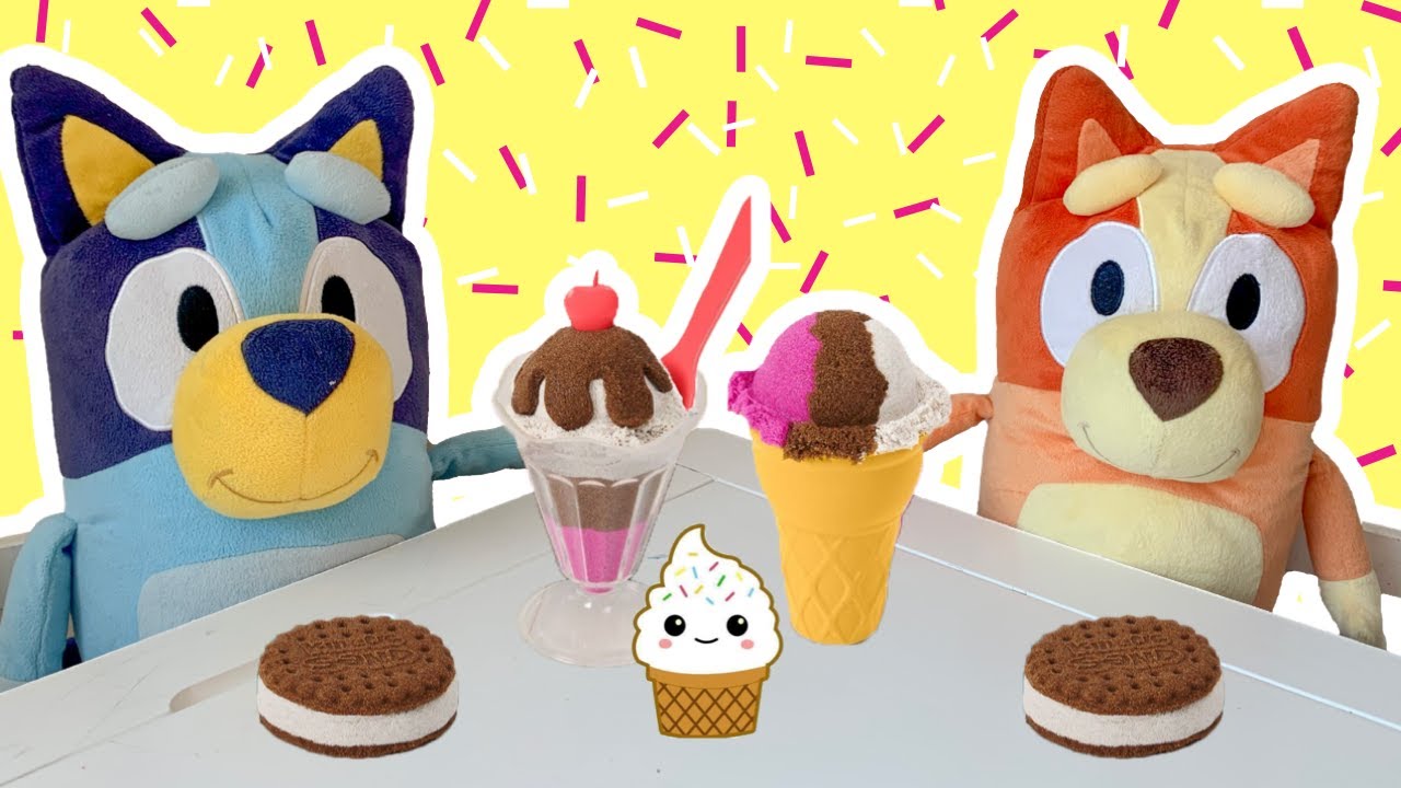 Baby Bluey & Bingo Ice Cream Party Episode! | Toys Pretend Play