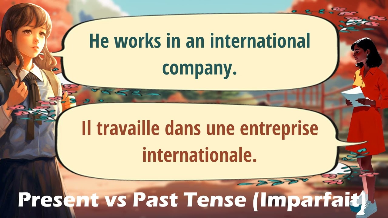 French Present Tense vs Past Tense (Imparfait) | 60 Clear Examples with English | B1–B2