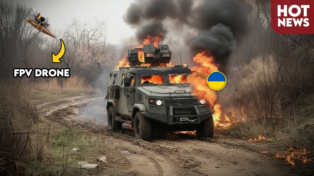 Russia-Ukraine War: Double Strike! Russian Drones Annihilate Western Armor in Seconds!
