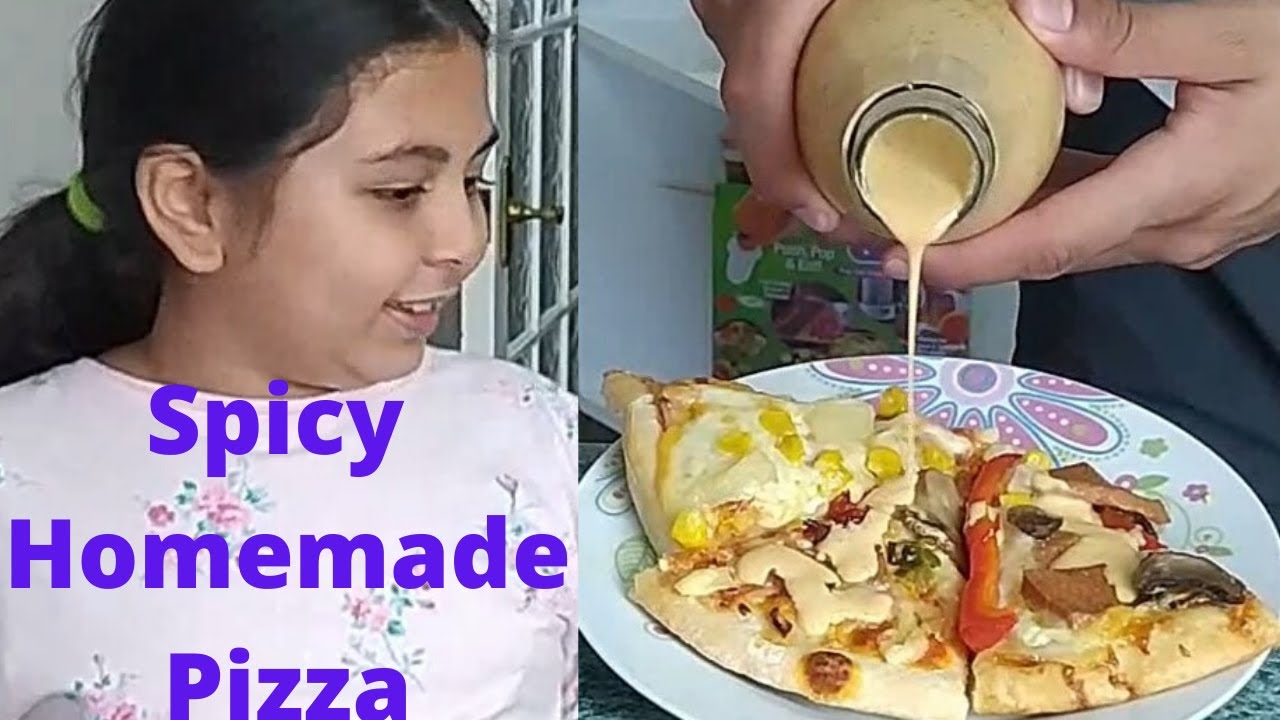 How to make Homemade Spicy Pizza | Yummy Friday Food Recipe from by daughter