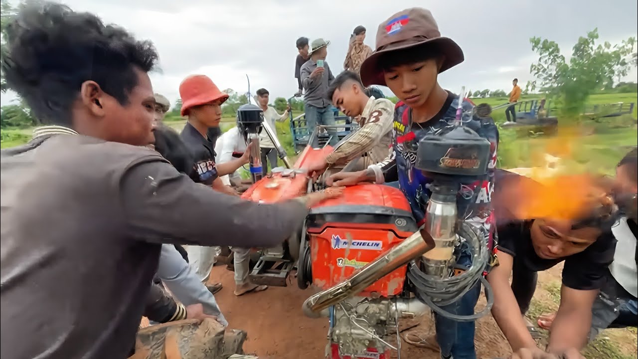 កំពូលអ្នកទាញគោយន្តល្បីៗក្នុងTikTok #foryou #farming 