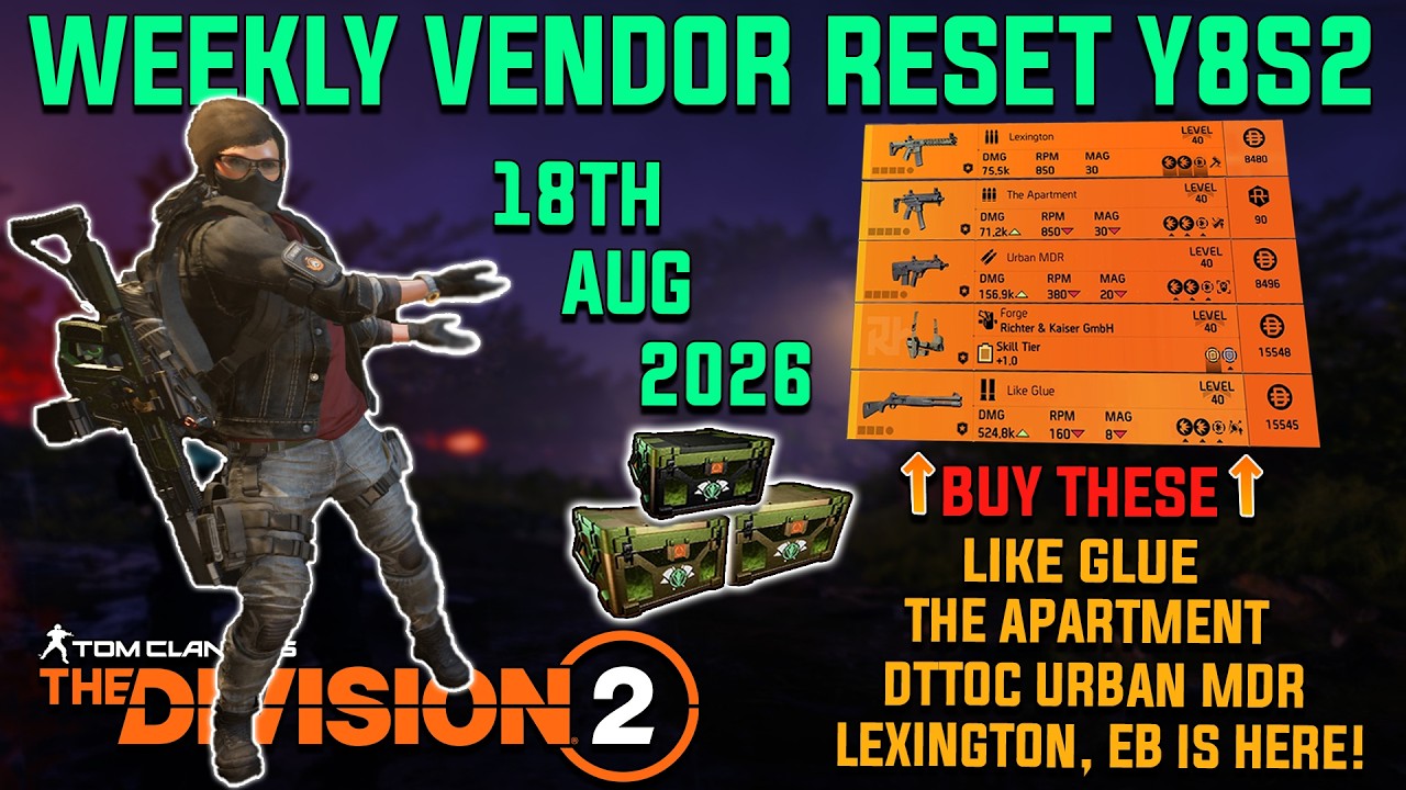 The Division 2 | Stretch Goals Is BACK! Vendor & Escalation Reset (Aug 18 2026)