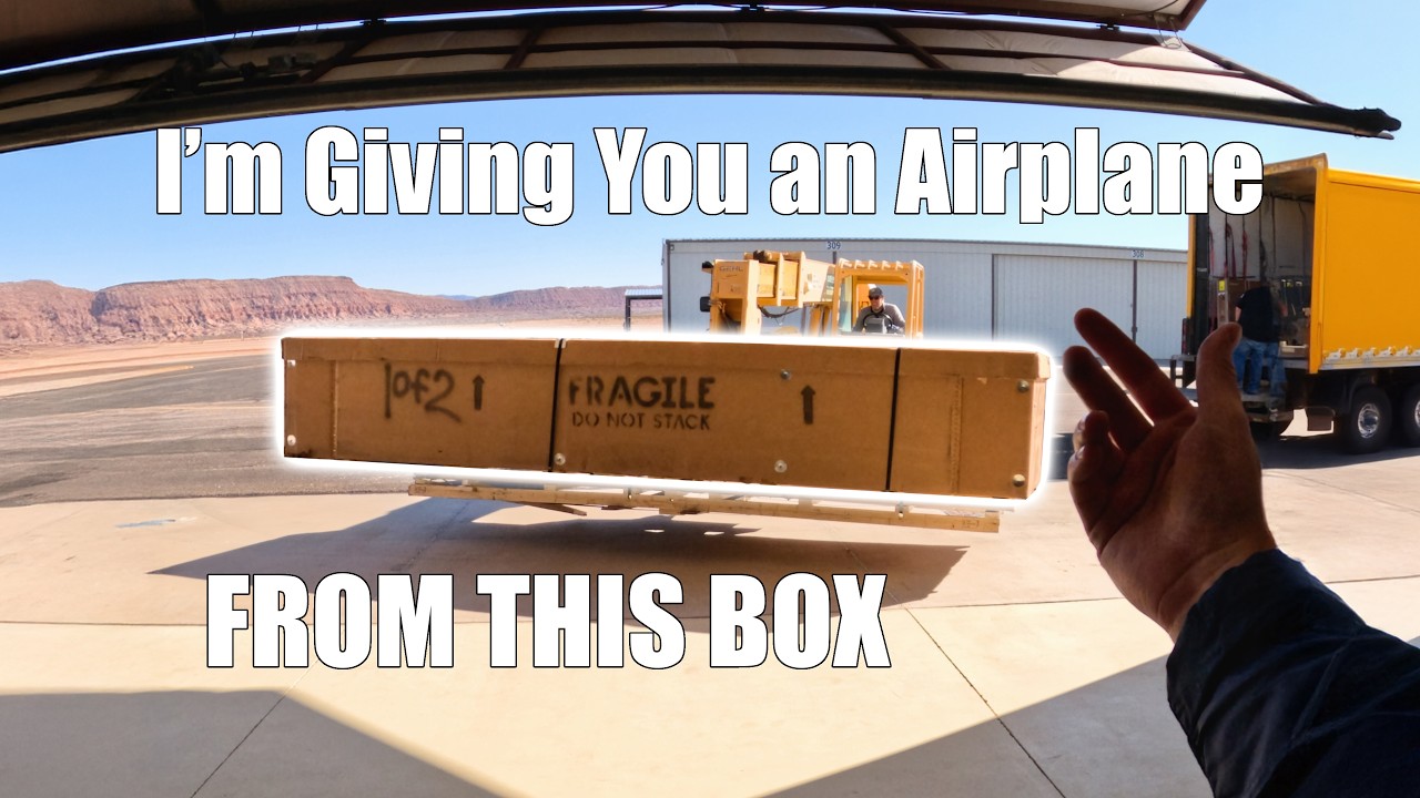 I have to build this airplane from a box of parts. Then I'm going to give it to one of you.