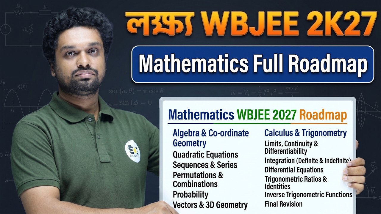 Complete MATHS Roadmap for WBJEE 2027 |WBJEE Droppers | SOE Bangla #wbjee