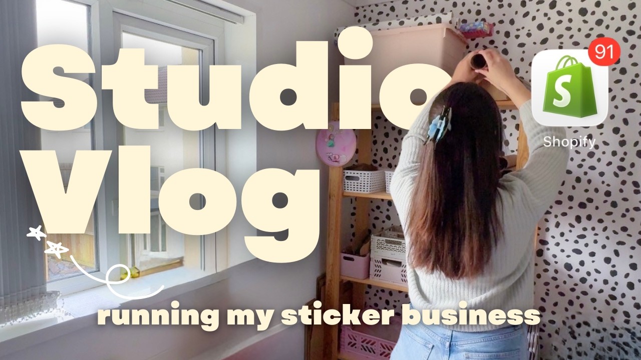 Rainy Day Studio Vlog ☁️🎧 | Catching Up on Shopify Orders & New Mail Club Prep