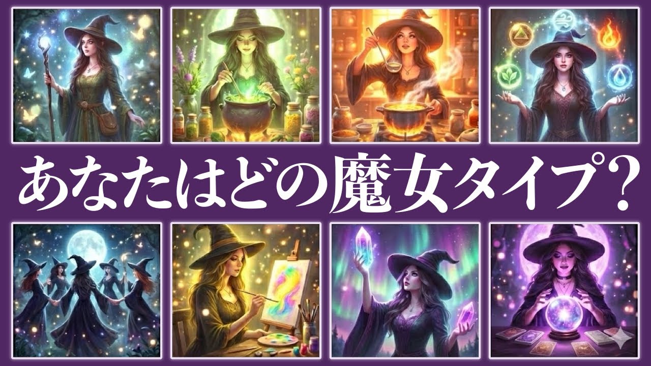 【魔法入門】あなたはどんな魔女なのかを知る方法🪄🌿６つのタイプの魔女🔮