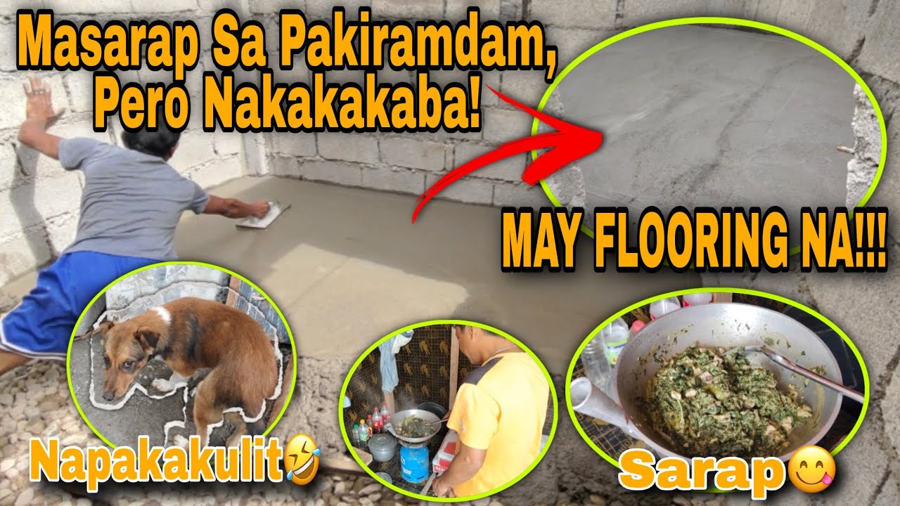 PANGARAP NA TAHANAN NI KALINGAP MAY FLOORING NA / ANG SARAP NG ULAM || @valsantosmatubang541 