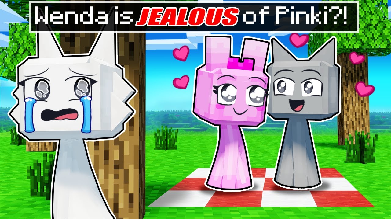 WENDA is JEALOUS of PINKI?! (Minecraft)