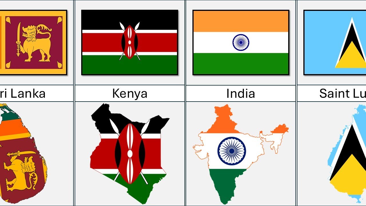 Country flags with exactly four colors