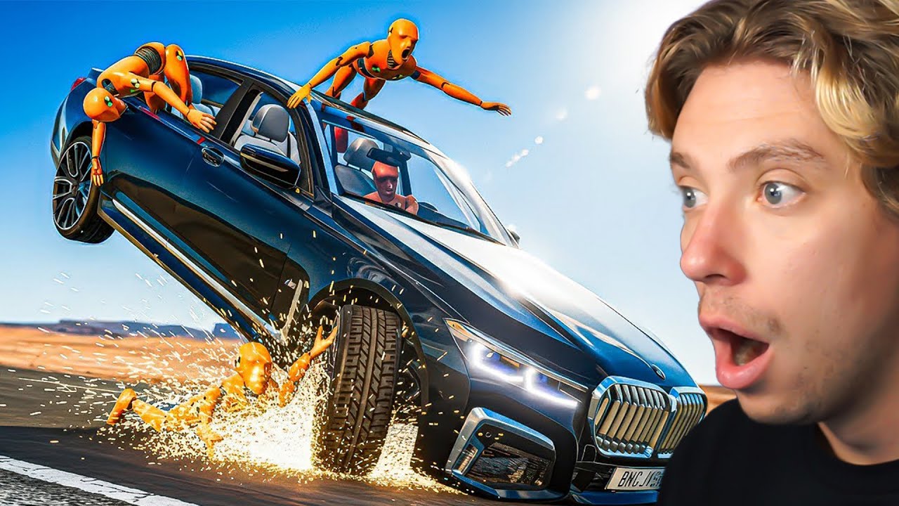 Реакция на сумасшедшие автомобильные аварии и перевороты