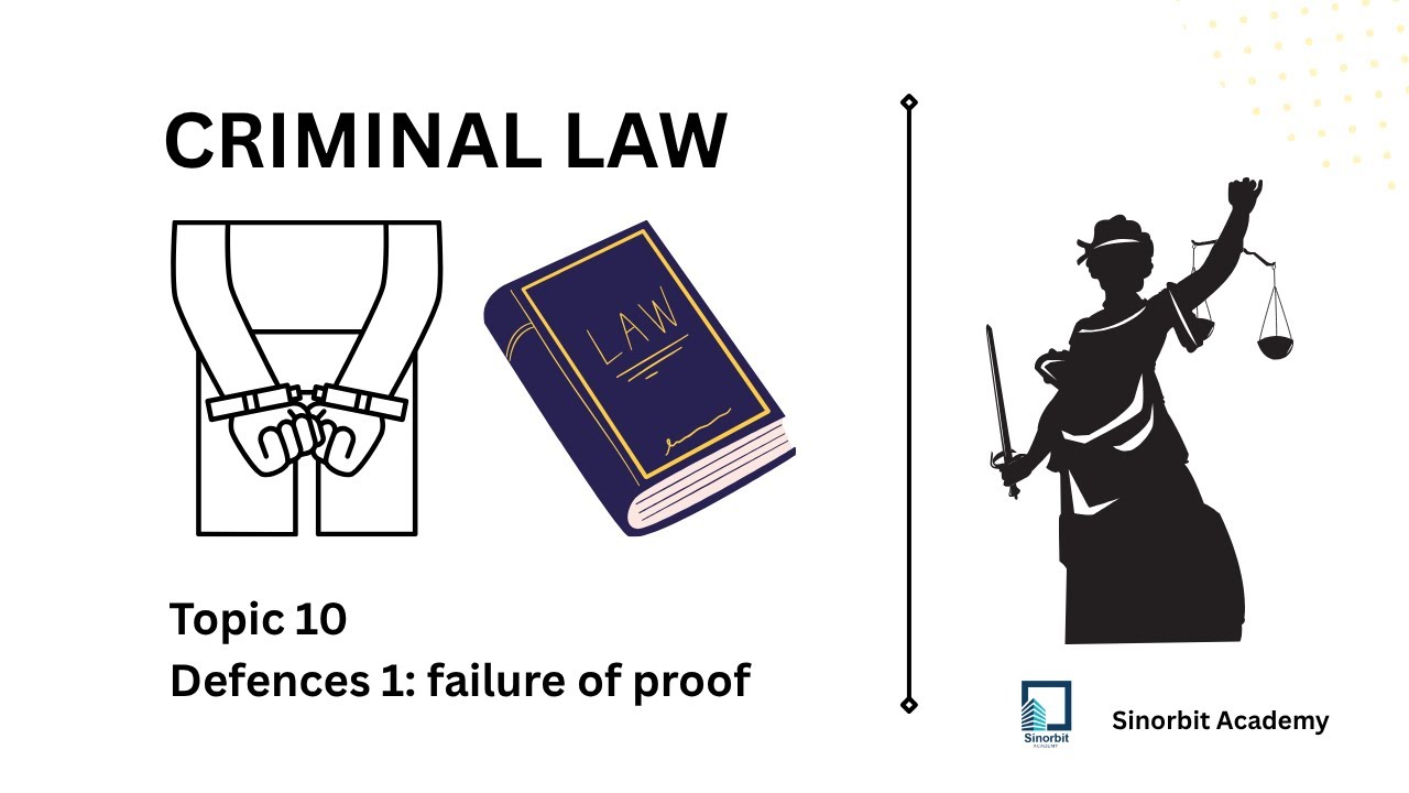 Topic 10    Defences 1 failure of proof - Criminal Law -UoL