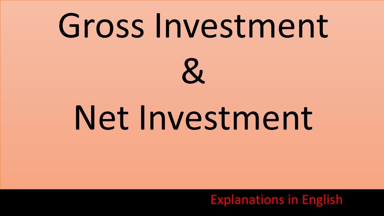 Gross Investment & Net Investment  English explanation #Macro Economics