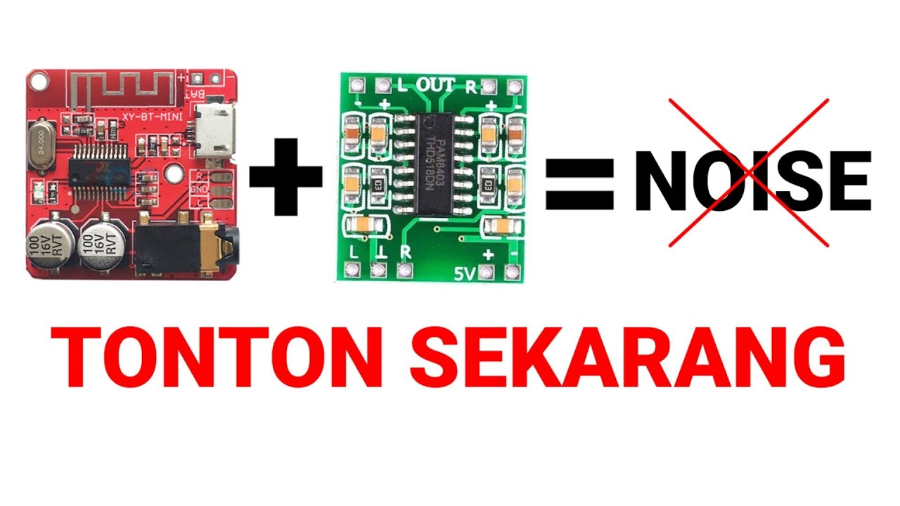 No Noise DIY Mini Amplifier PAM8403 dan Bluethoot XY-BT-MINI Tanpa Dengung Noise