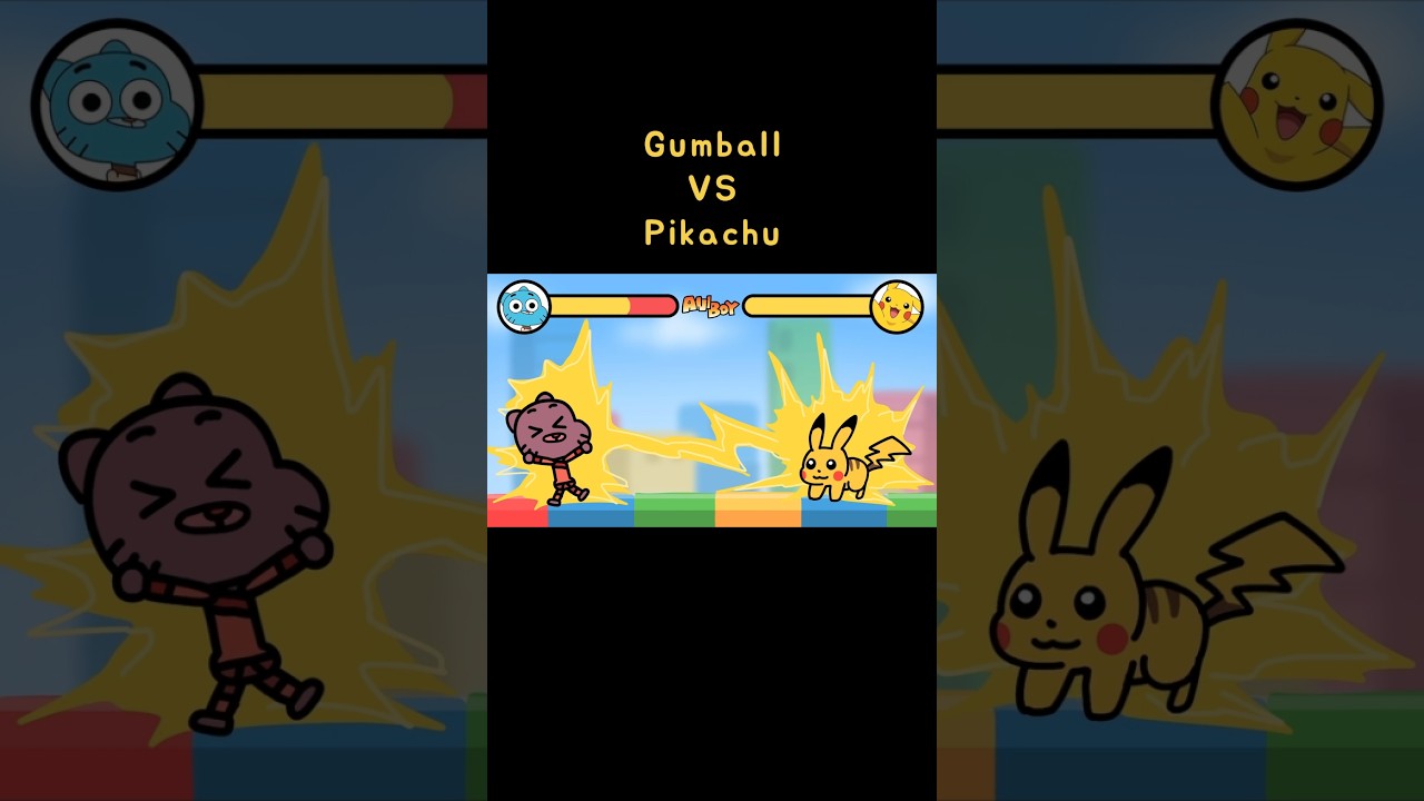 Gumball VS Pikachu | Character Battle | The Amazing World of Gumball | Pok&eacute;mon