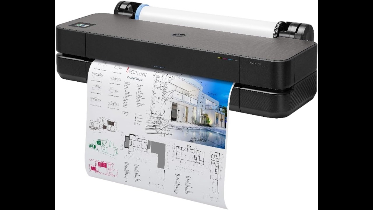 HP DesignJet T210 Large Format Printer (24”) – Fast CAD, Poster & Blueprint Printing