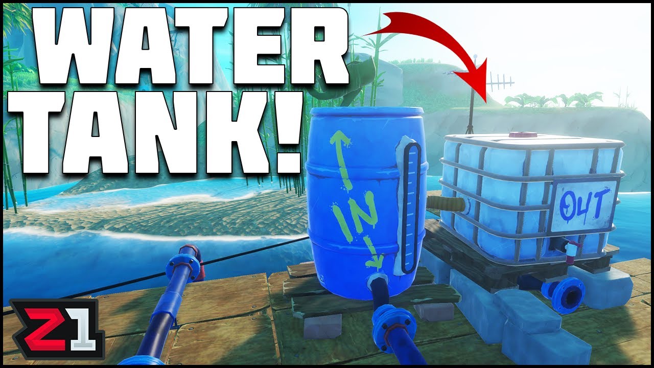 MORE Automated Water Storage with the Water Tank and Pipes ! Raft Chapter 2 Update | Z1 Gaming