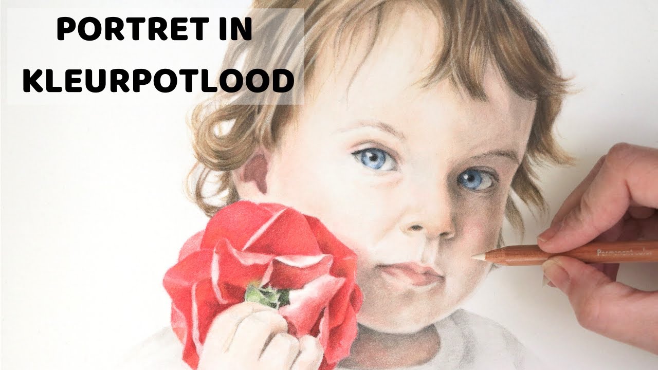 Hoe teken je een PORTRET in KLEURPOTLOOD | LEREN TEKENEN voor beginners