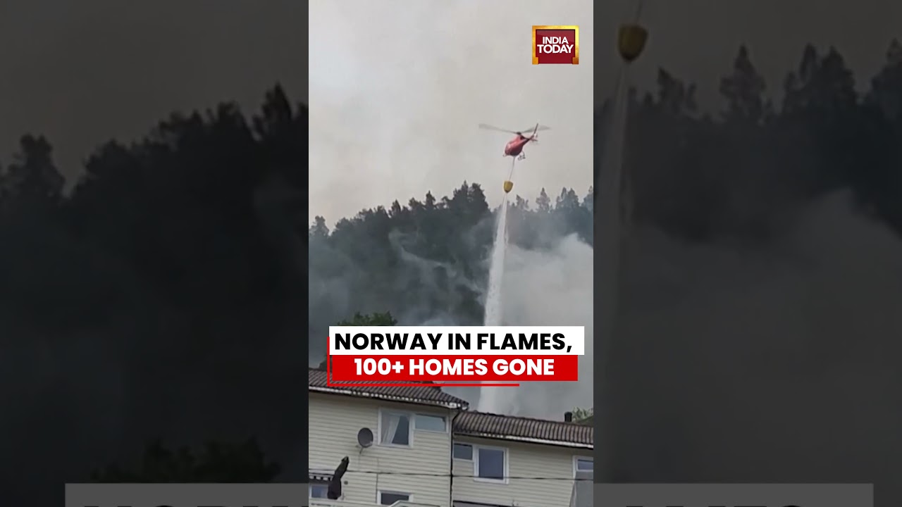 Norway's Massive Wildfire Destroys 100+ Homes as Thick Smoke Engulfs Drammen | #norway #fire