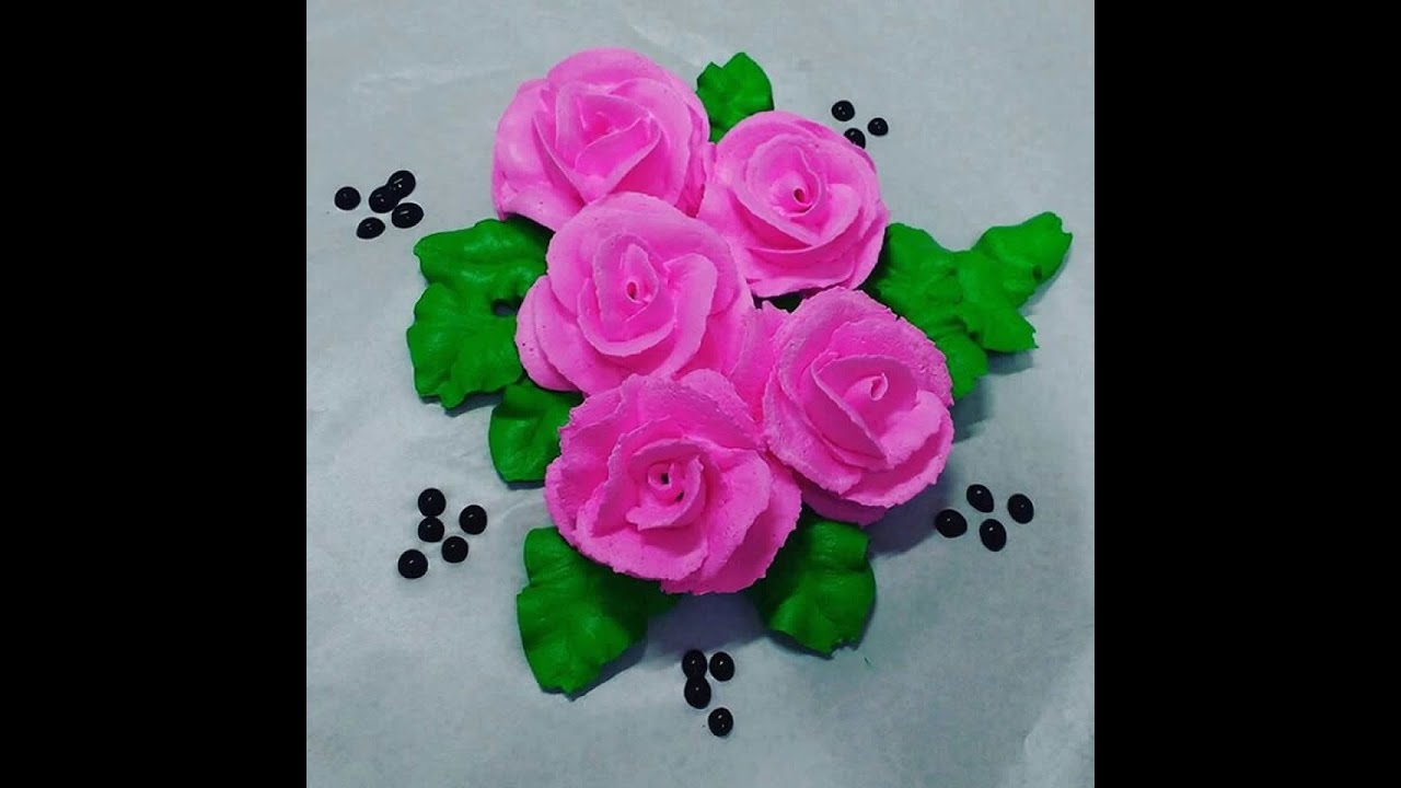 Rosas de chantilly feitas na caneta (segundo vídeo de rosas)