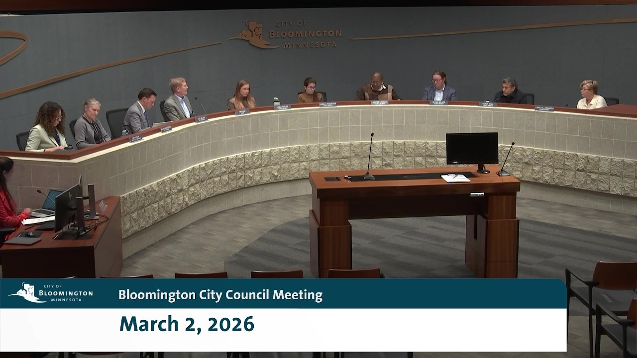 March 2, 2026 Bloomington City Council Meeting