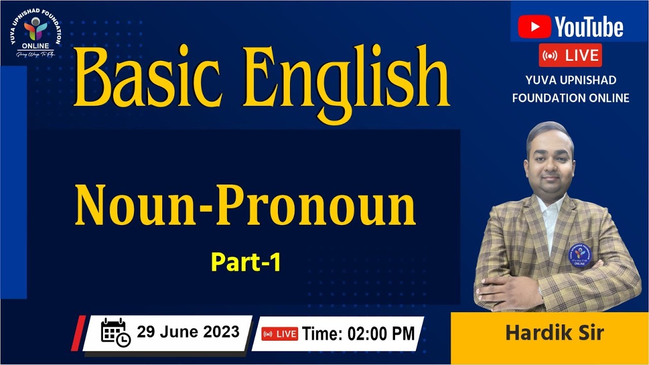 BASIC ENGLISH GRAMMAR | Noun-Pronoun Part-1 | #basicenglishgrammaringujarati