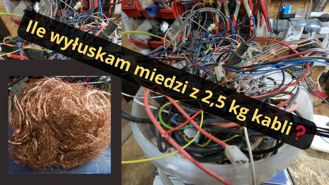 Ile wyłuskam miedzi z 2,5 kg kabli