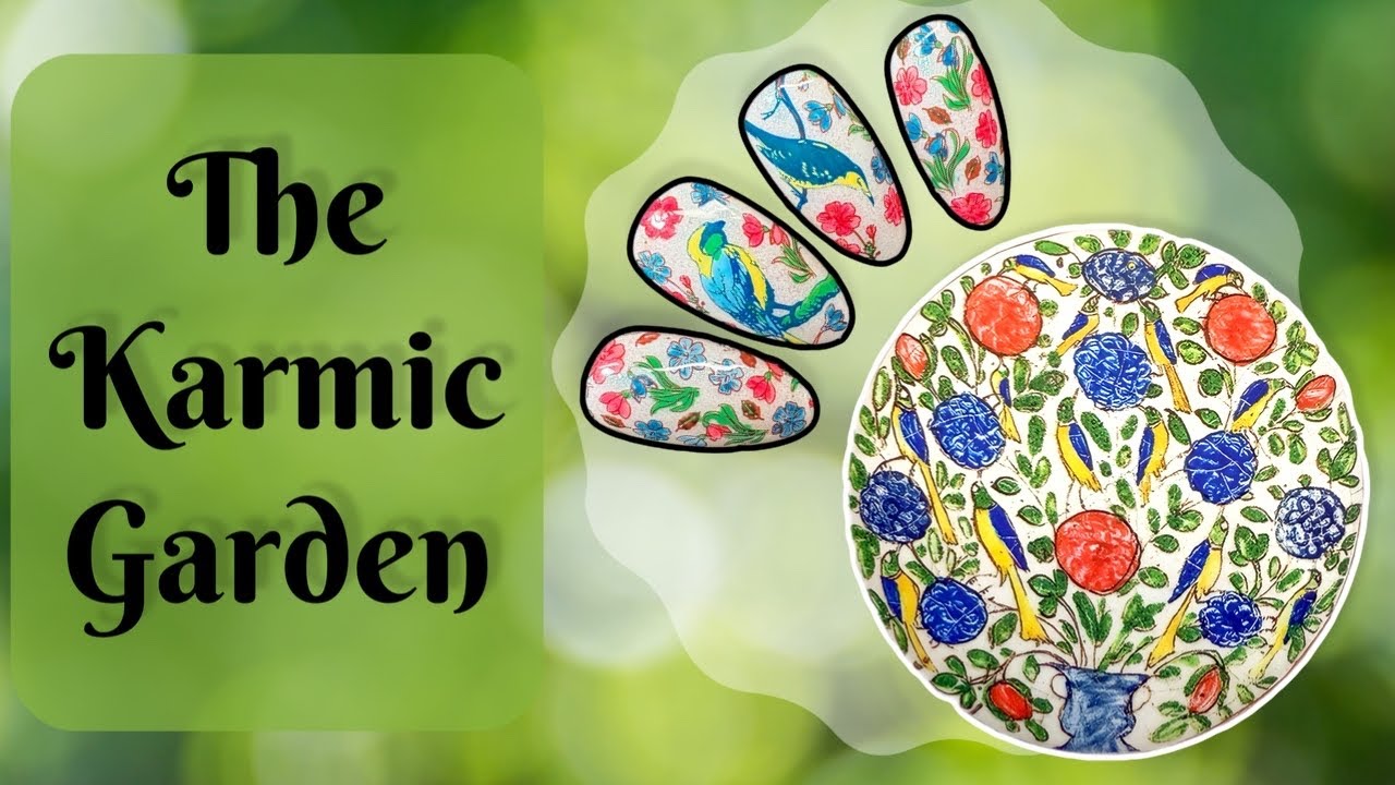 The Karmic Garden ~ Iranian Art Inspired Nail Stamping