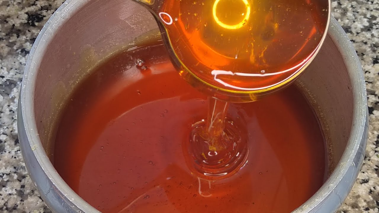 العسل🍯منزلي بطريقة ناجحة 💯كيبقا لاصق او معلك على المعسلات👍